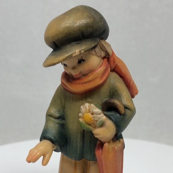 ANRI My Friend Figurine Juan Ferrandiz Boy Flower Umbrella 4” Italy Club #2 - Picture 6 of 13